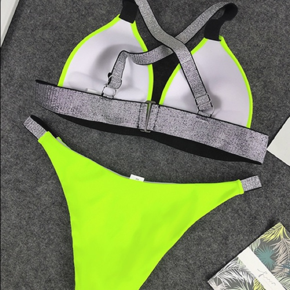 Fashion Animal print/Silver 2pcs Bikini Set - Picture 5 of 6